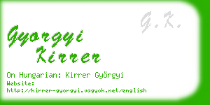 gyorgyi kirrer business card
