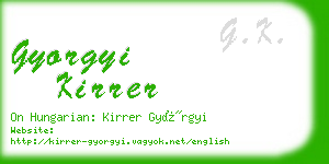 gyorgyi kirrer business card